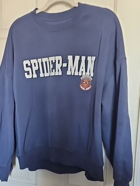 Marvel Spider-Man Crewneck Sweatshirt - Blue with White Logo